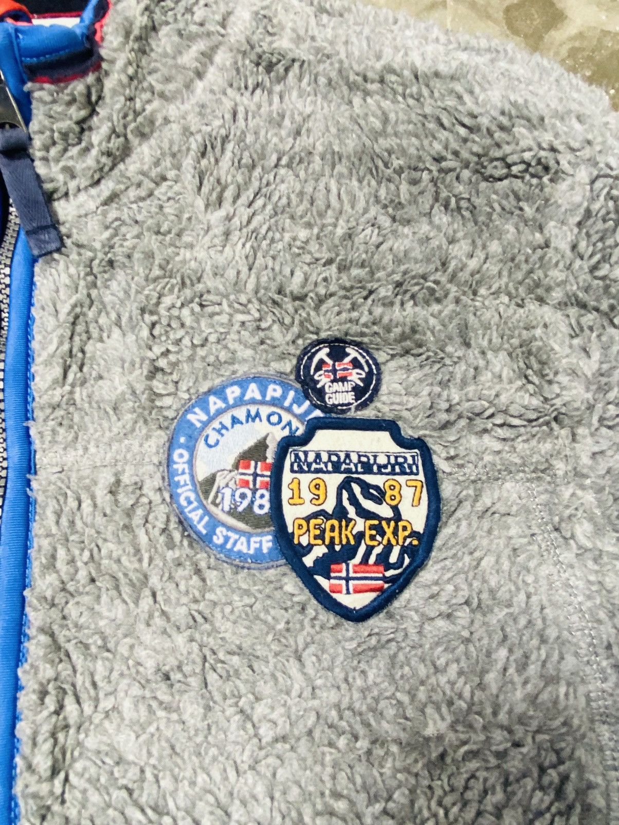 Napapijri Vintage Napapijri Sherpa Fleece Full Zipper Sweater Size US L / EU 52-54 / 3 - 9 Thumbnail