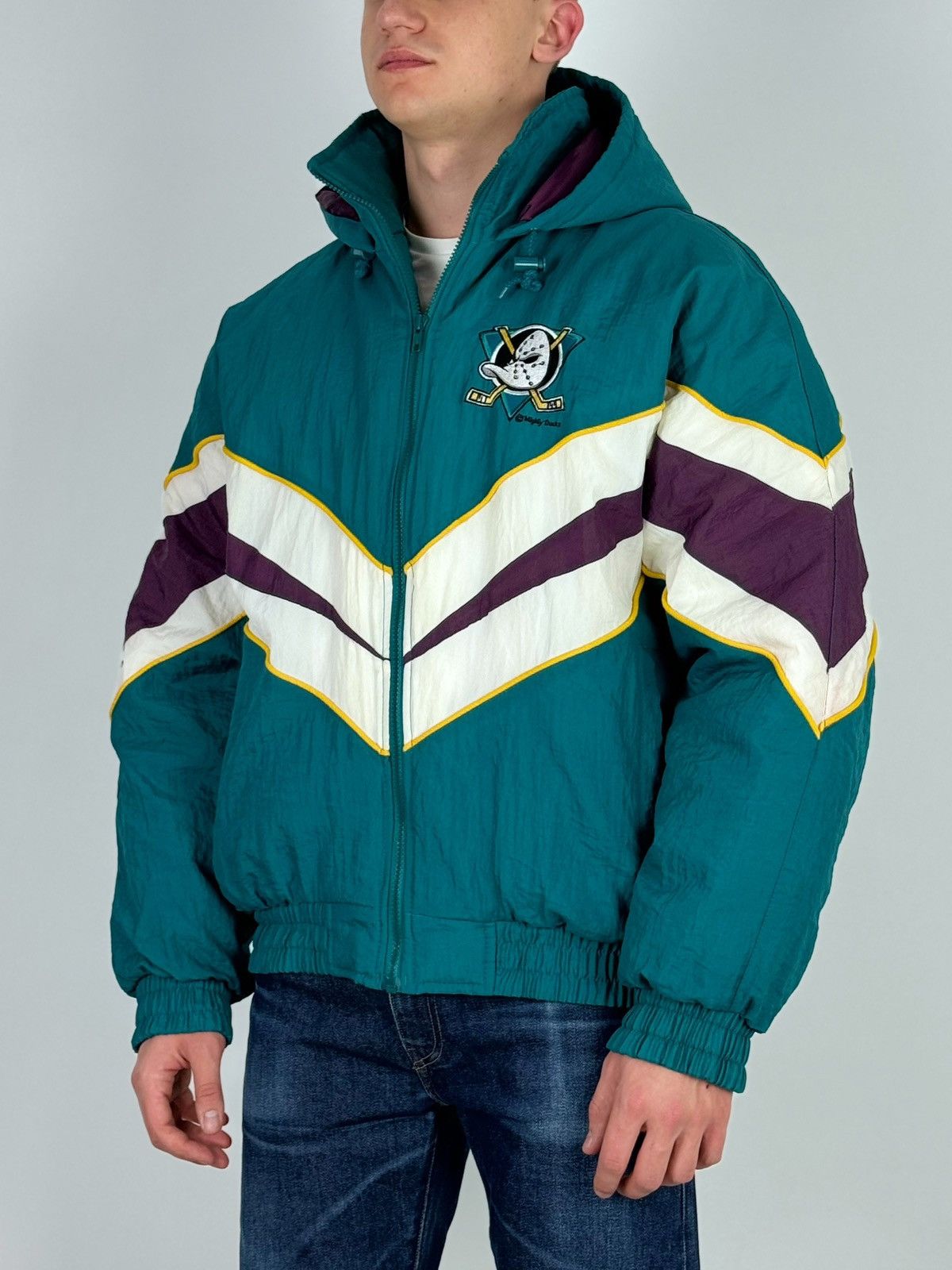 90s Vintage Fans Gear NHL Anaheim Mighty Ducks Jacket