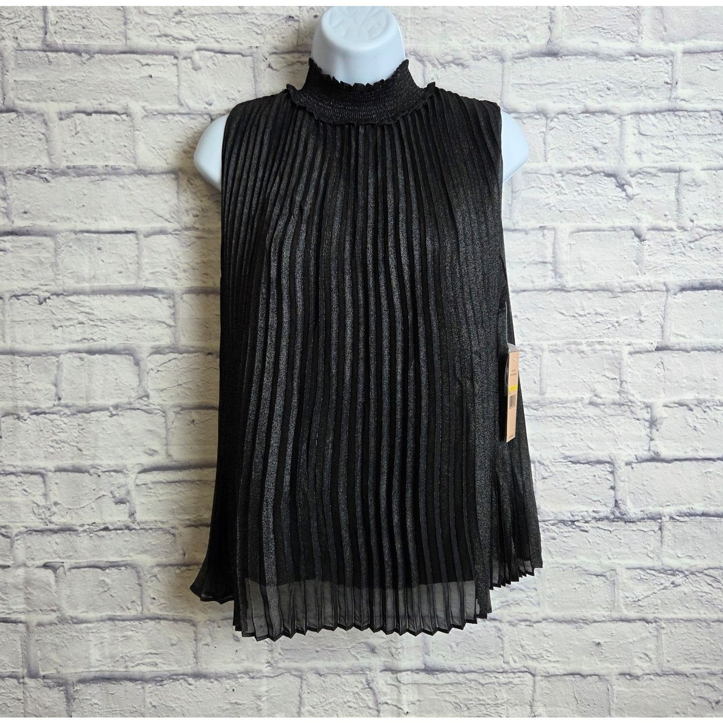 Nanette Lepore Nanette Lepore Medium Blk Sleeveless Accordion Pleat Blouse Size M / US 6-8 / IT 42-44 - 1 Thumbnail