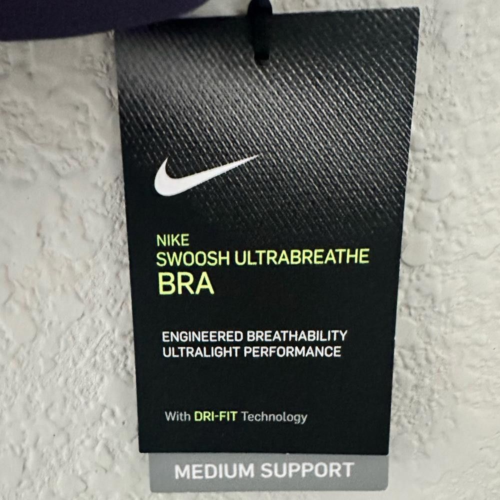 Nike Nike Swoosh Ultrabreathe Sports Bra Purple Small Size ONE SIZE - 7 Thumbnail