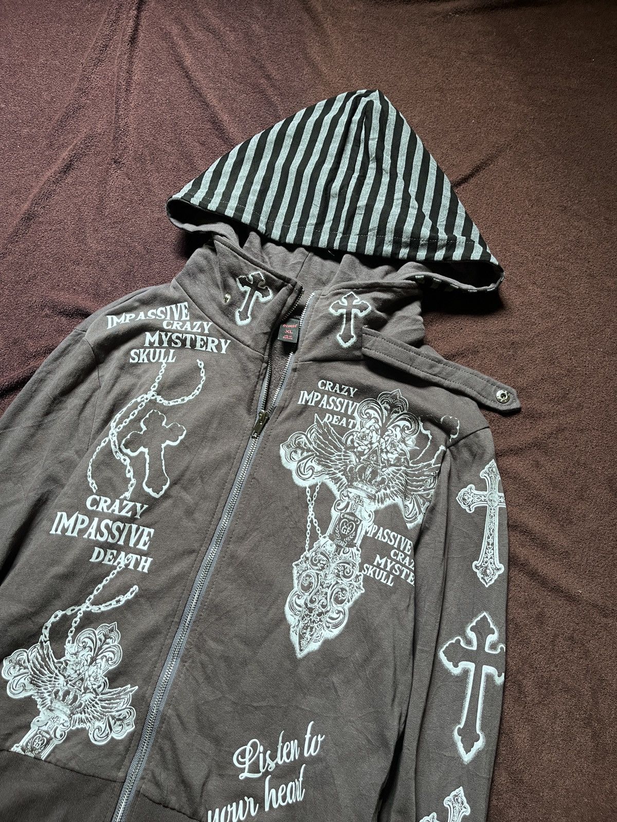 Japanese Brand JAPANESE IMPASSIVE CRAZY MYSTERY SKULL CROSS Size US L / EU 52-54 / 3 - 2 Thumbnail