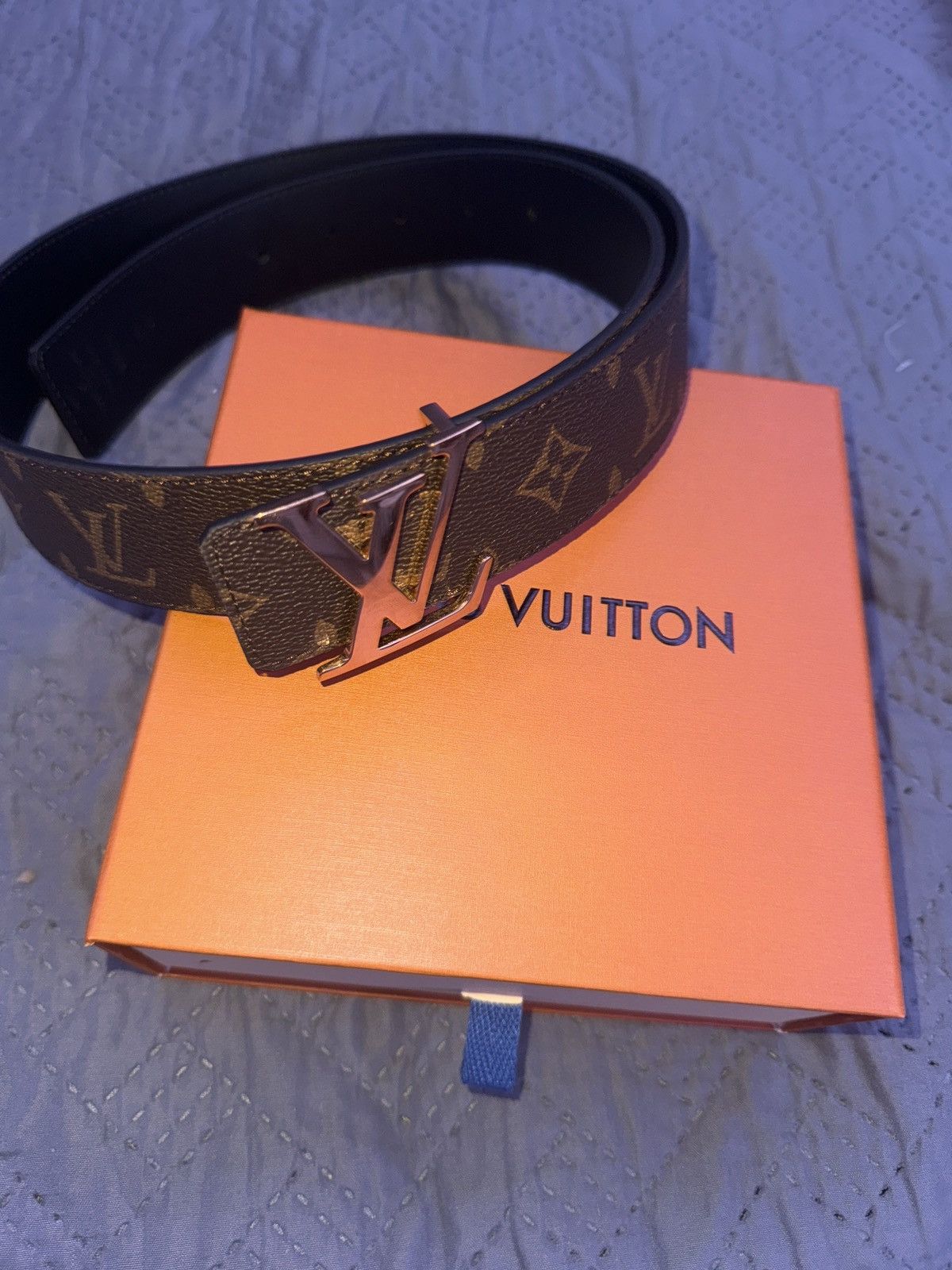 Louis Vuitton ICONIC LV INITIALS MONOGRAM BELT W/GOLD TONE  display picture 1