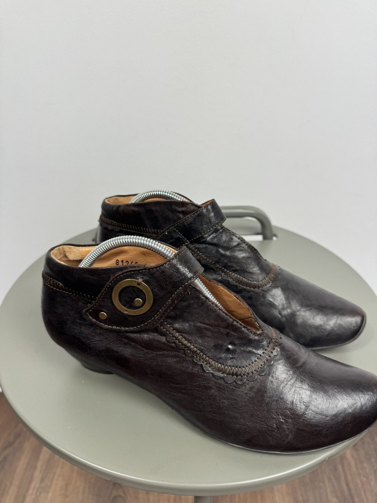 Other Think Vintage Leather Mary Jane Heels Shoes Brown EU 39 Size US 8 / IT 38 - 4 Thumbnail