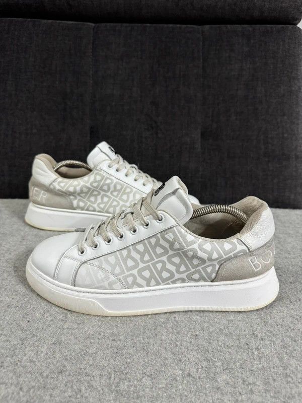 Bogner Bogner Milan Monogram White Leather Low Top Sneakers 42 Size US 9 / EU 42 - 2 Thumbnail