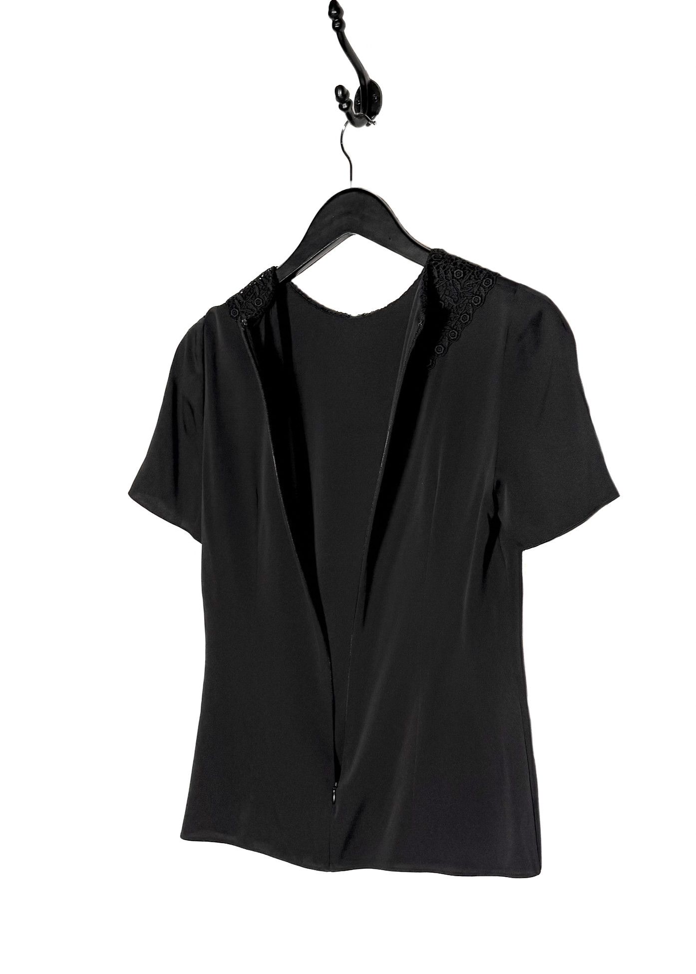 Dolce & Gabbana Dolce & Gabbana Black Lace Collar Accent Blouse Size M / US 6-8 / IT 42-44 - 6 Thumbnail