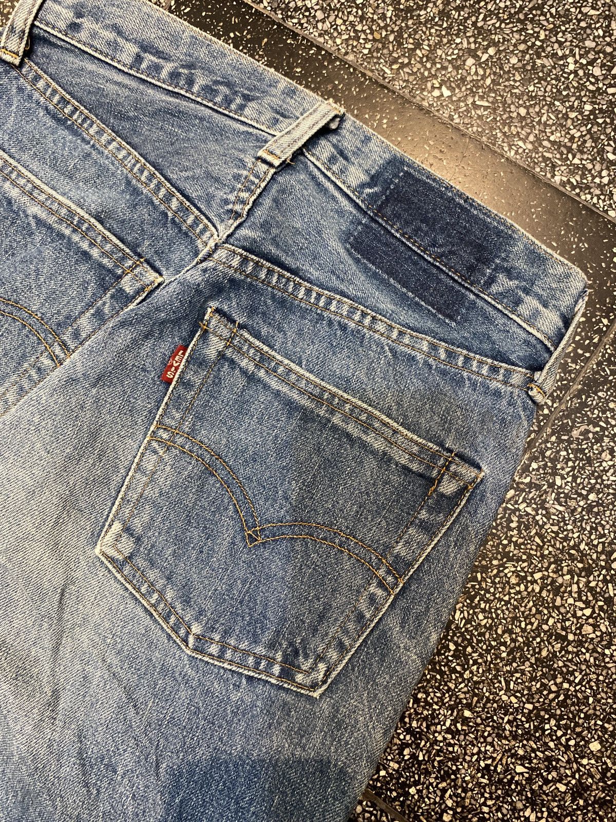 Levi's × Levi's Vintage Clothing 90s Levis 502XX Big E Selvedge Red Line Jeans Blue Washed Size US 27 - 6 Thumbnail