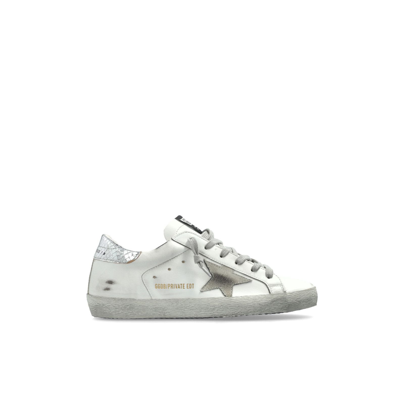 GOLDEN GOOSE Super-Star Women's White/Silver Leather Sneaker