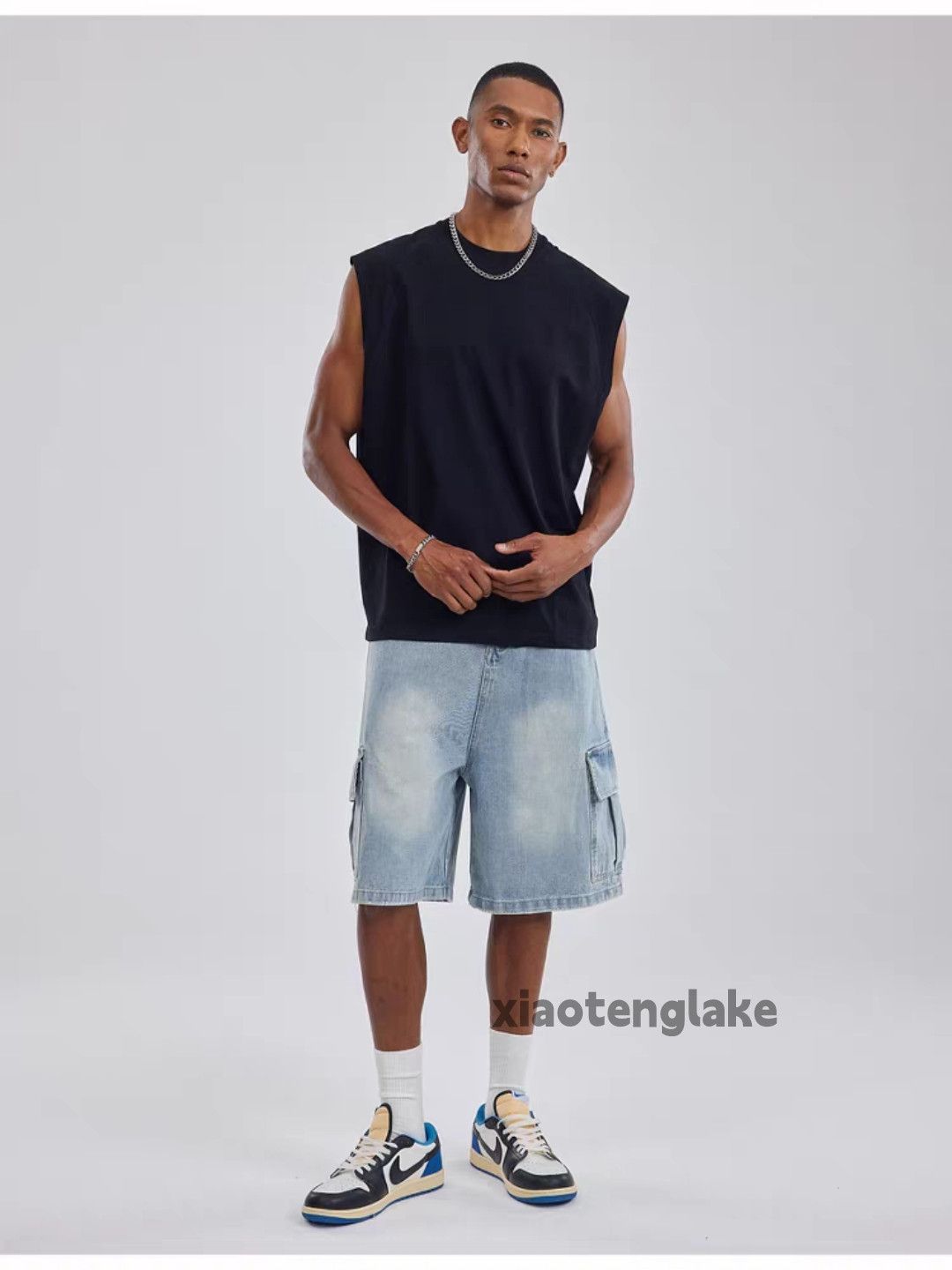 Vintage Unisex dance washed faded cleanfit yuppie cargo shorts Size US 34 / EU 50 - 1 Thumbnail
