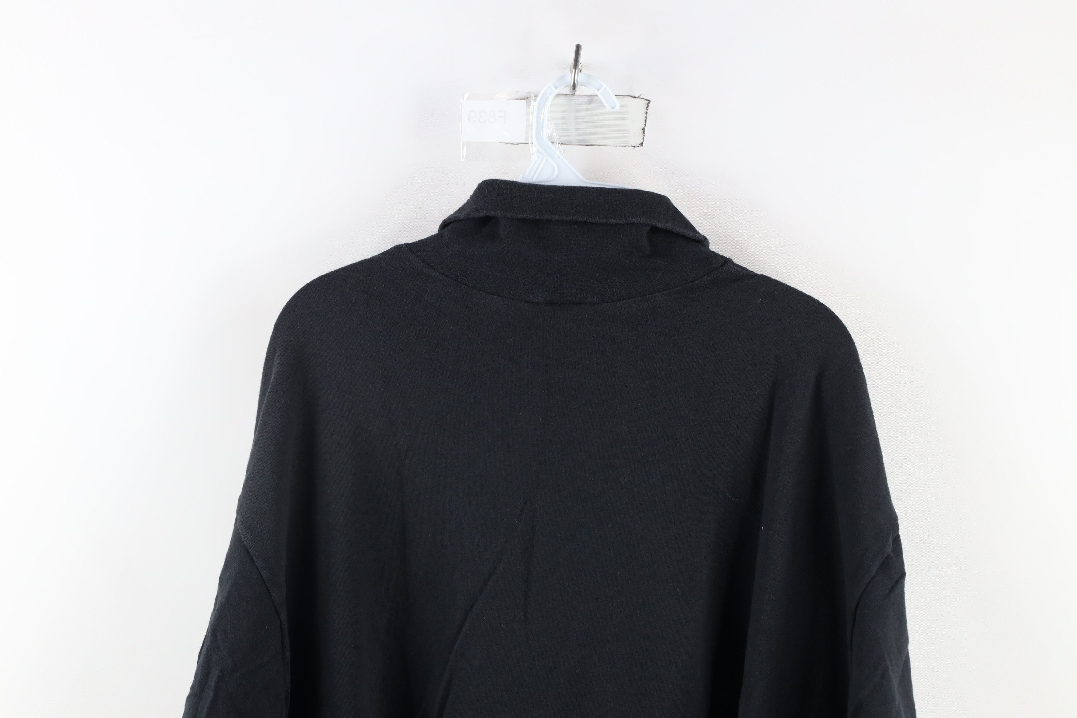 Vintage Vintage 90s Streetwear Long Sleeve Turtleneck T-Shirt Black Size US XXL / EU 58 / 5 - 10 Thumbnail
