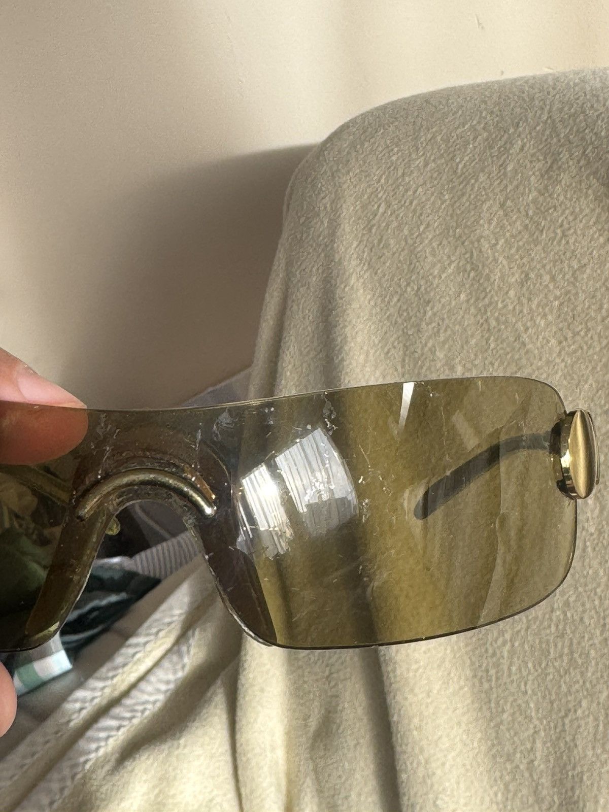 Dior Dior green y2k shield sunglasses Size ONE SIZE - 9 Thumbnail