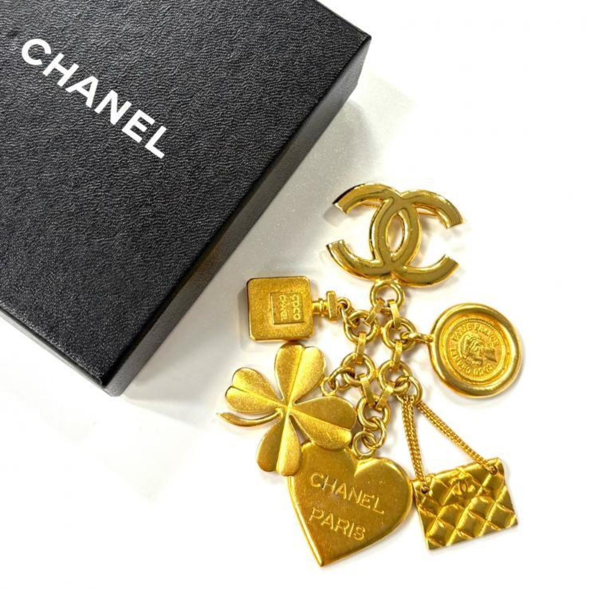 Chanel CHANEL Icon Charm Brooch Vintage 95A Coco Mark Matelasse GP Gold Size ONE SIZE - 1 Thumbnail