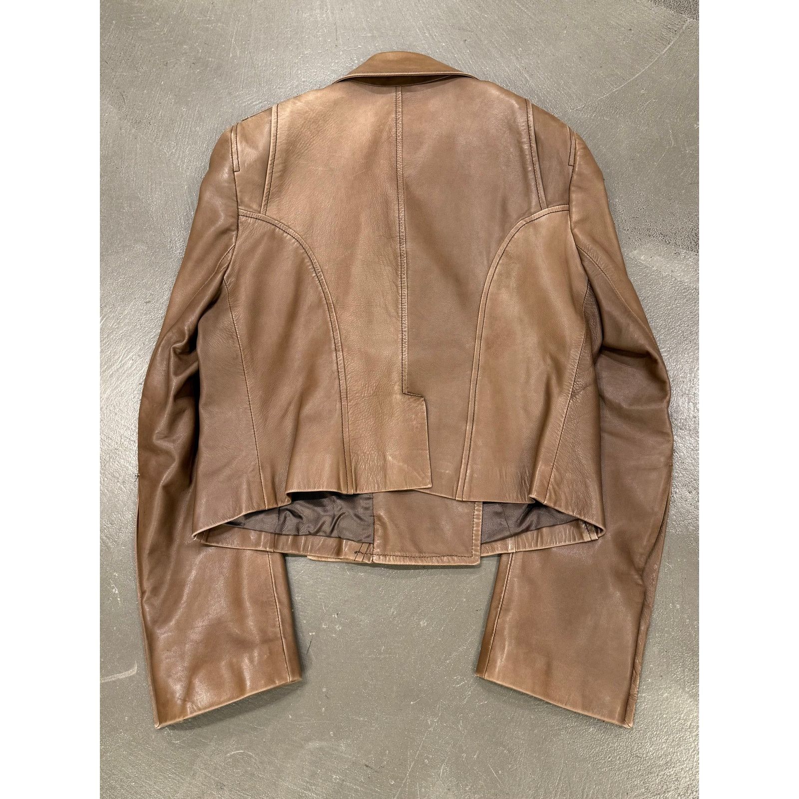 Ann Demeulemeester 2000s Ann Demeulemeester leather aviator cargo jacket Size US XS / EU 42 / 0 - 7 Thumbnail