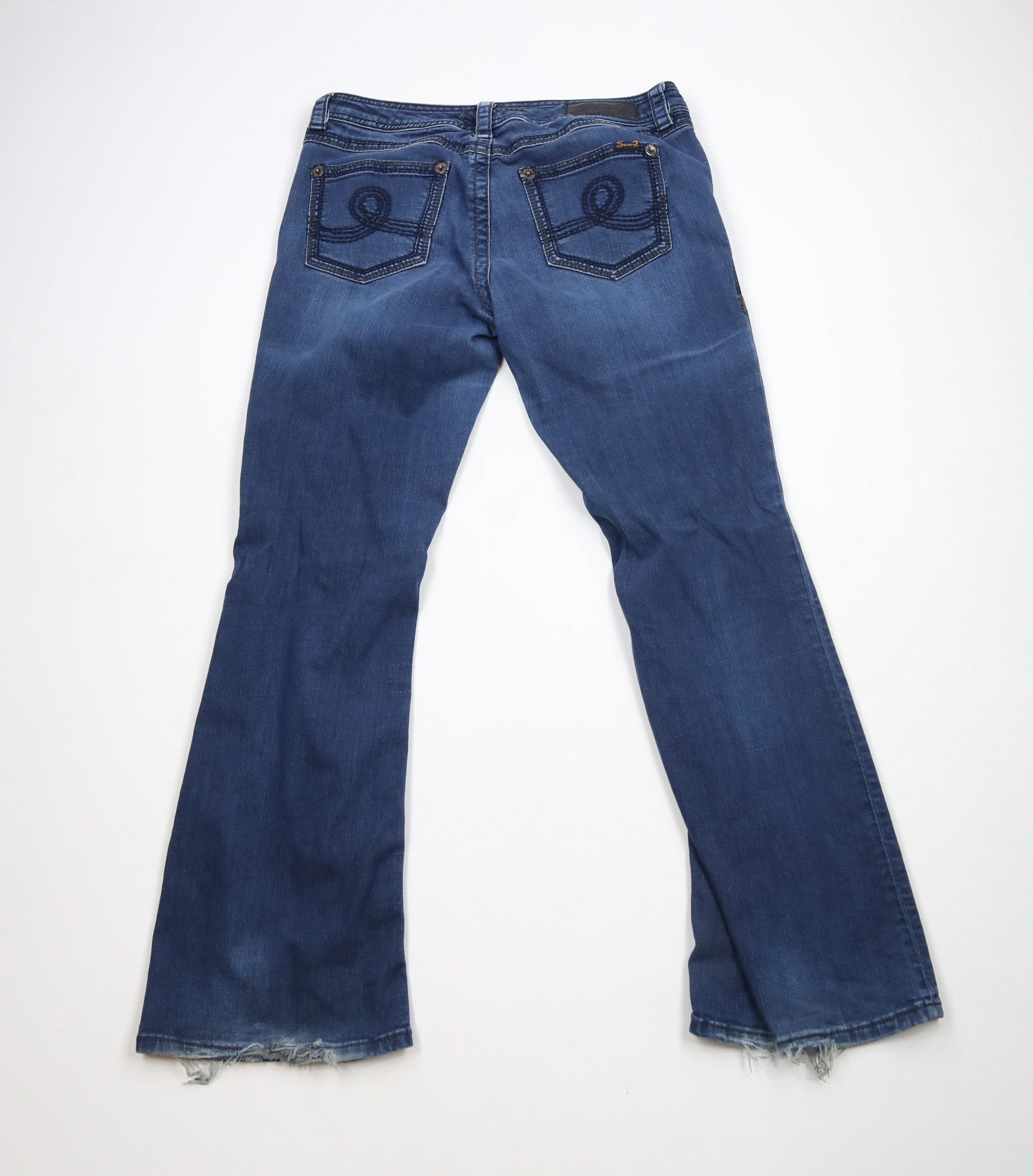 7 For All Mankind × Vintage Seven 7 For All Mankind Thick Stitch Flared Bootcut Jeans Size 34" / US 12 / IT 48 - 10 Thumbnail