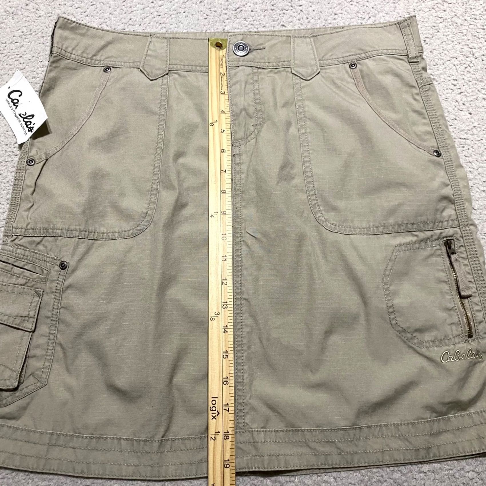 Vintage NWT Cabela's Womens 12 Skirt Beige Cargo Pockets Outdoor Hiking Short Vintage: No Size 34" / US 12 / IT 48 - 5 Thumbnail