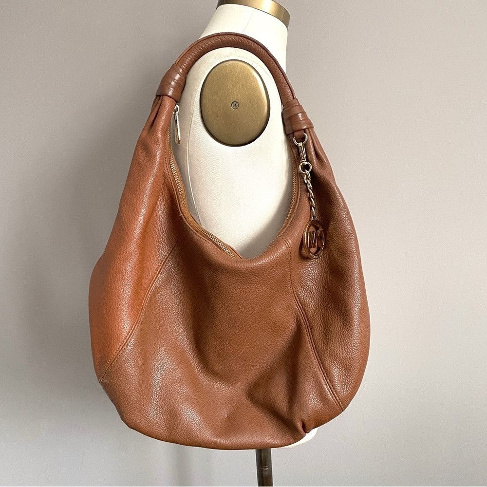 Michael Kors Michael Kors Brown Leather Hobo Shoulder Bag - M/L Size ONE SIZE - 8 Thumbnail