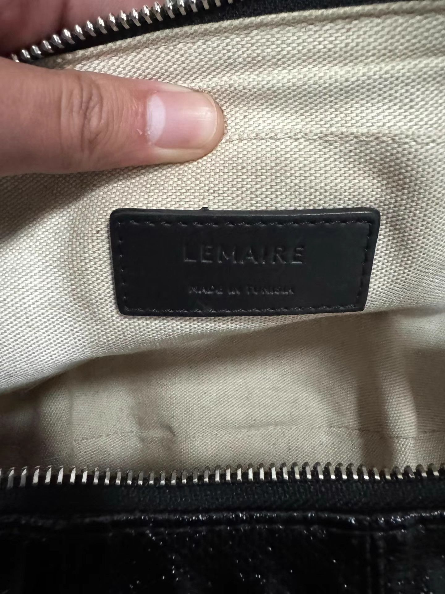 Lemaire Lemaire medium black coated Croissant bag Size ONE SIZE - 9 Thumbnail