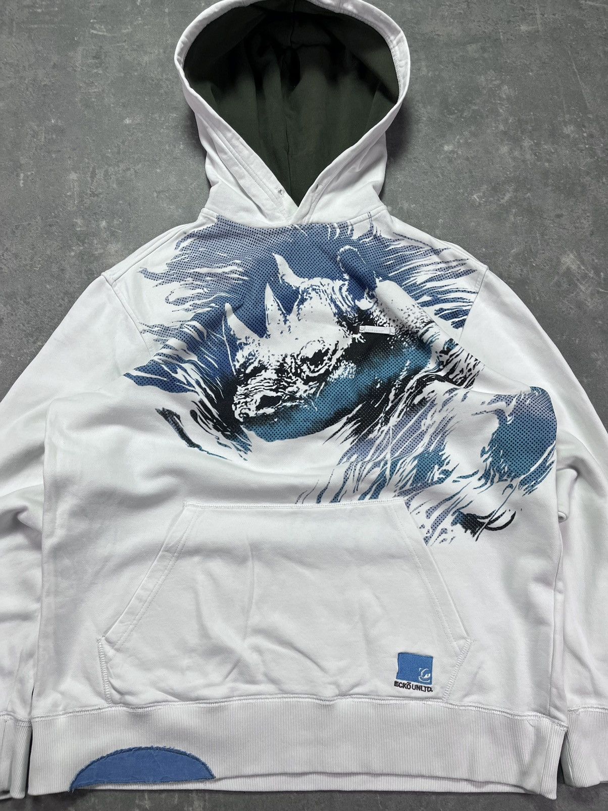 Ecko Unltd. Ecko Unlimited Y2K 3D Rhino Logo Zip Hoodie XL White Size US XL / EU 56 / 4 - 8 Thumbnail
