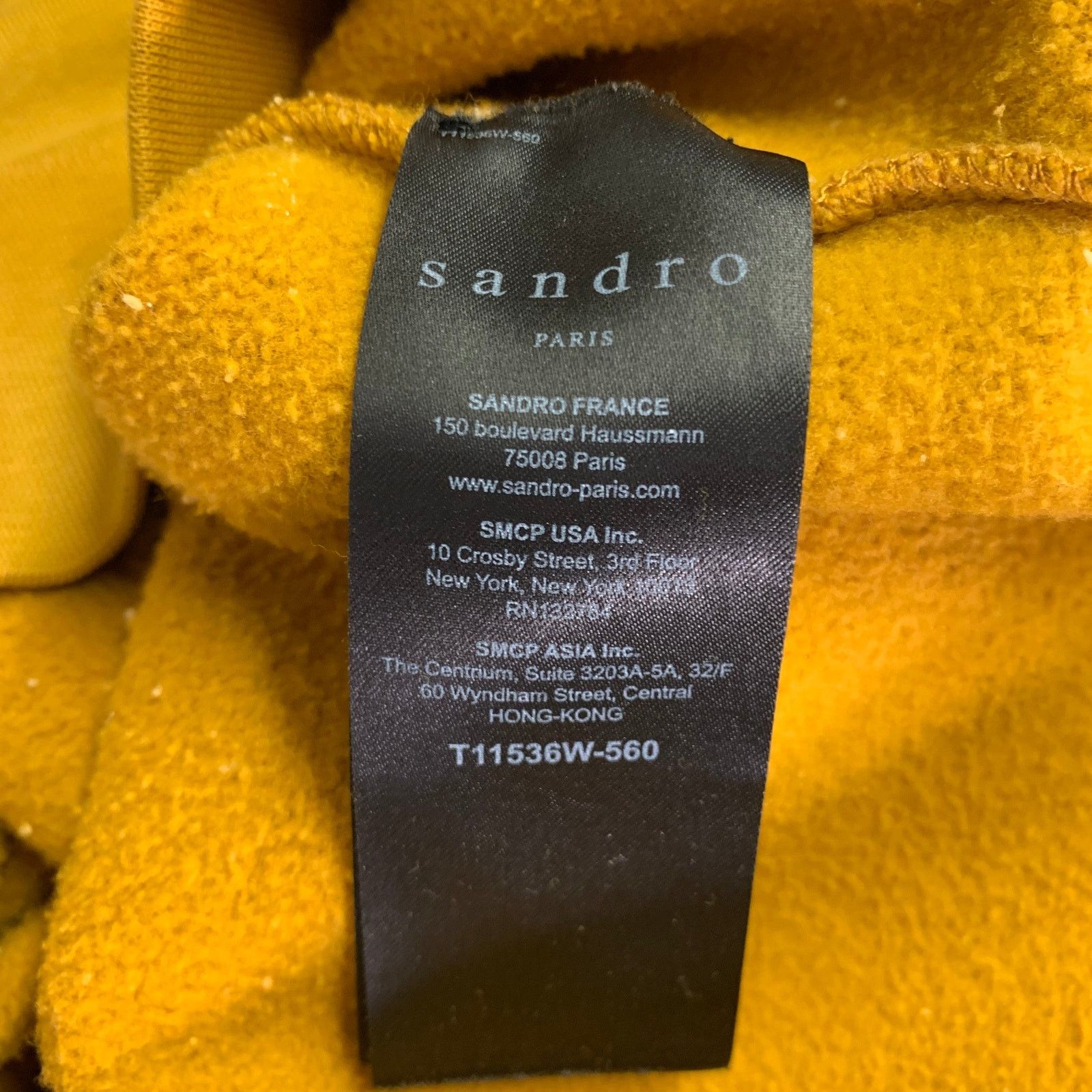 Sandro SANDRO "STANDARD" Yellow Black White Cotton Sweatshirt Size US S / EU 44-46 / 1 - 7 Thumbnail