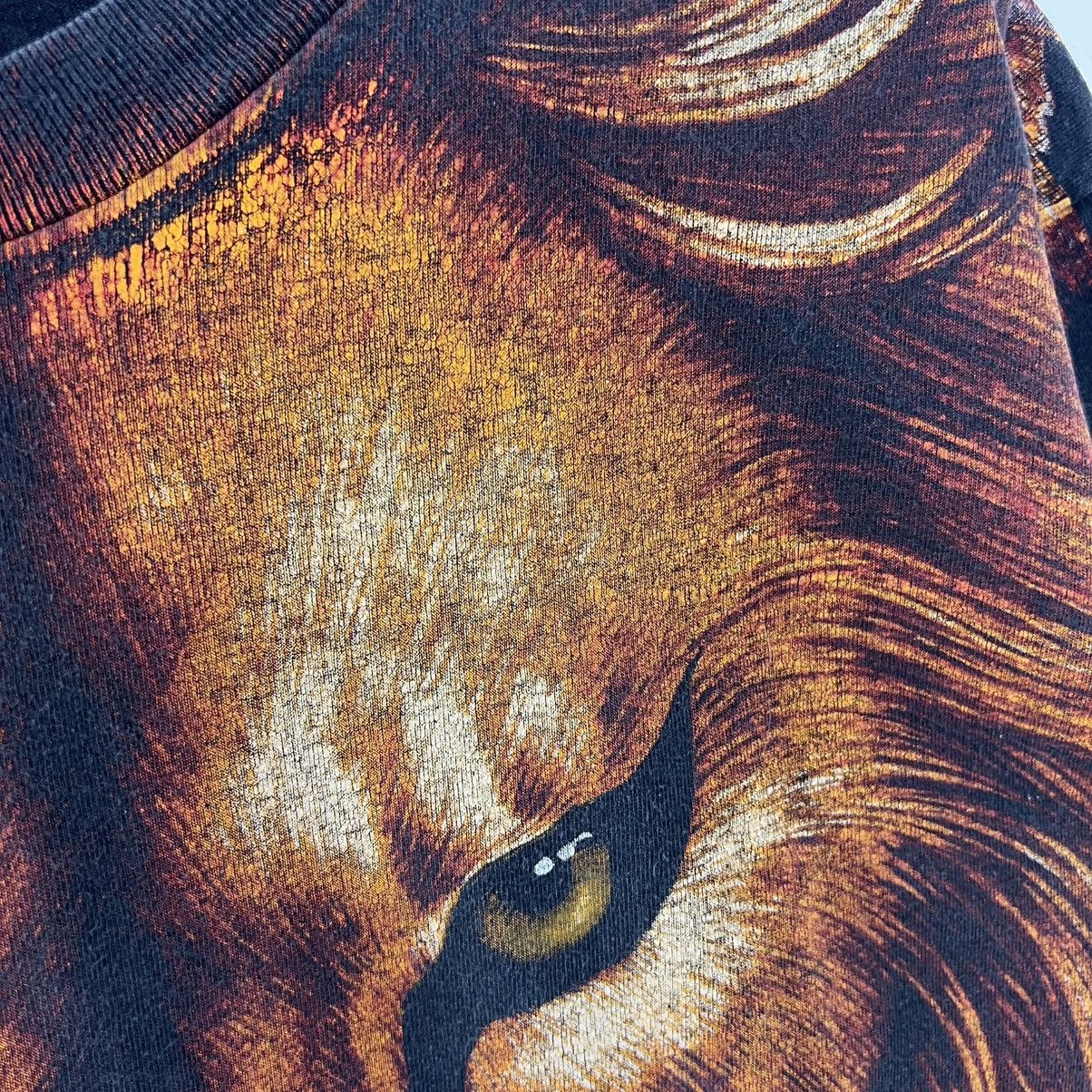 Vintage Vintage 1996 Lion Allover Print Single Stitch T-Shirt Size US L / EU 52-54 / 3 - 3 Thumbnail