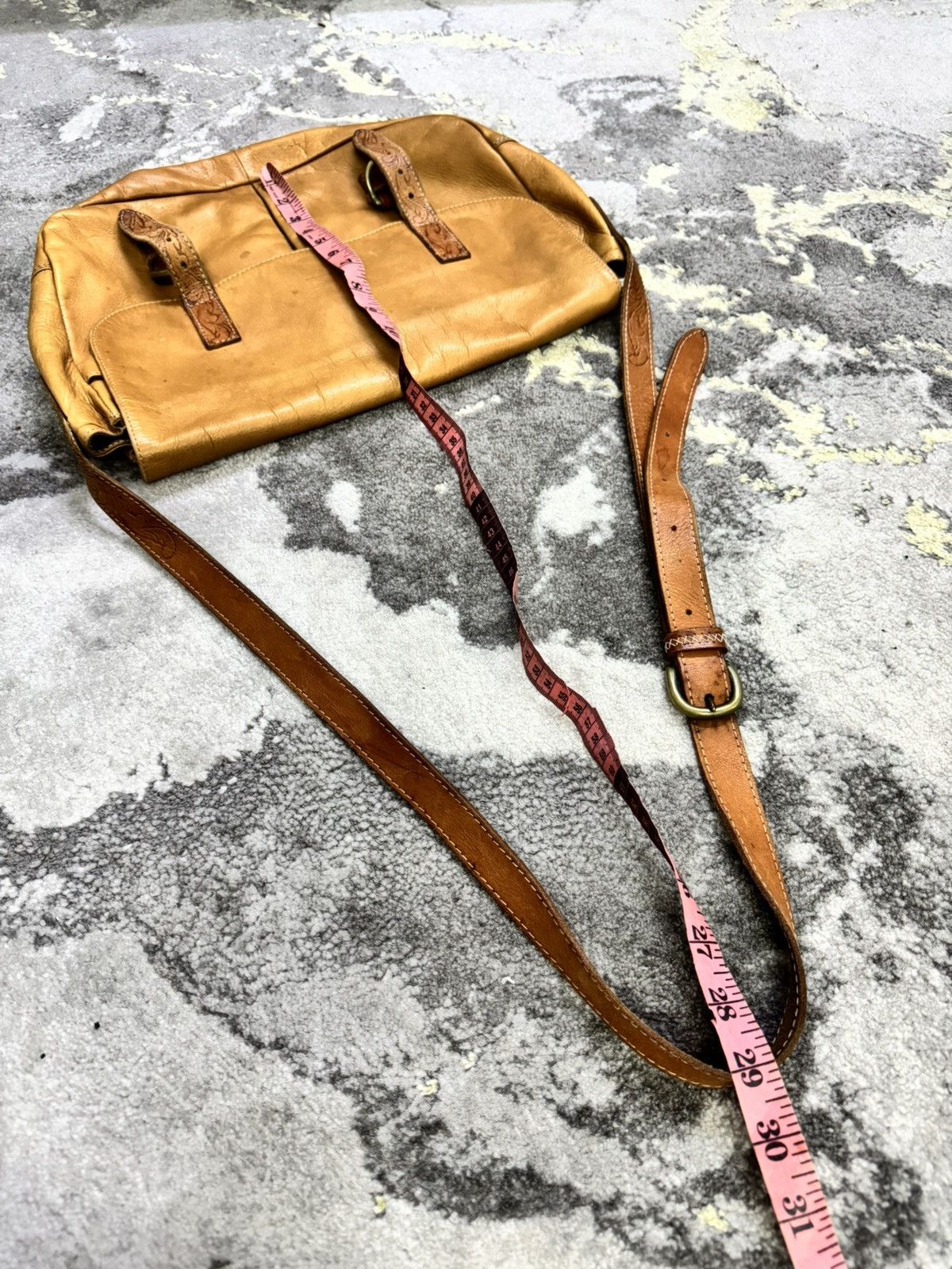 Yohji Yamamoto Y'SACCS BY YOHJI YAMAMOTO NATIVE LEATHER SLING BAG Size ONE SIZE - 9 Thumbnail