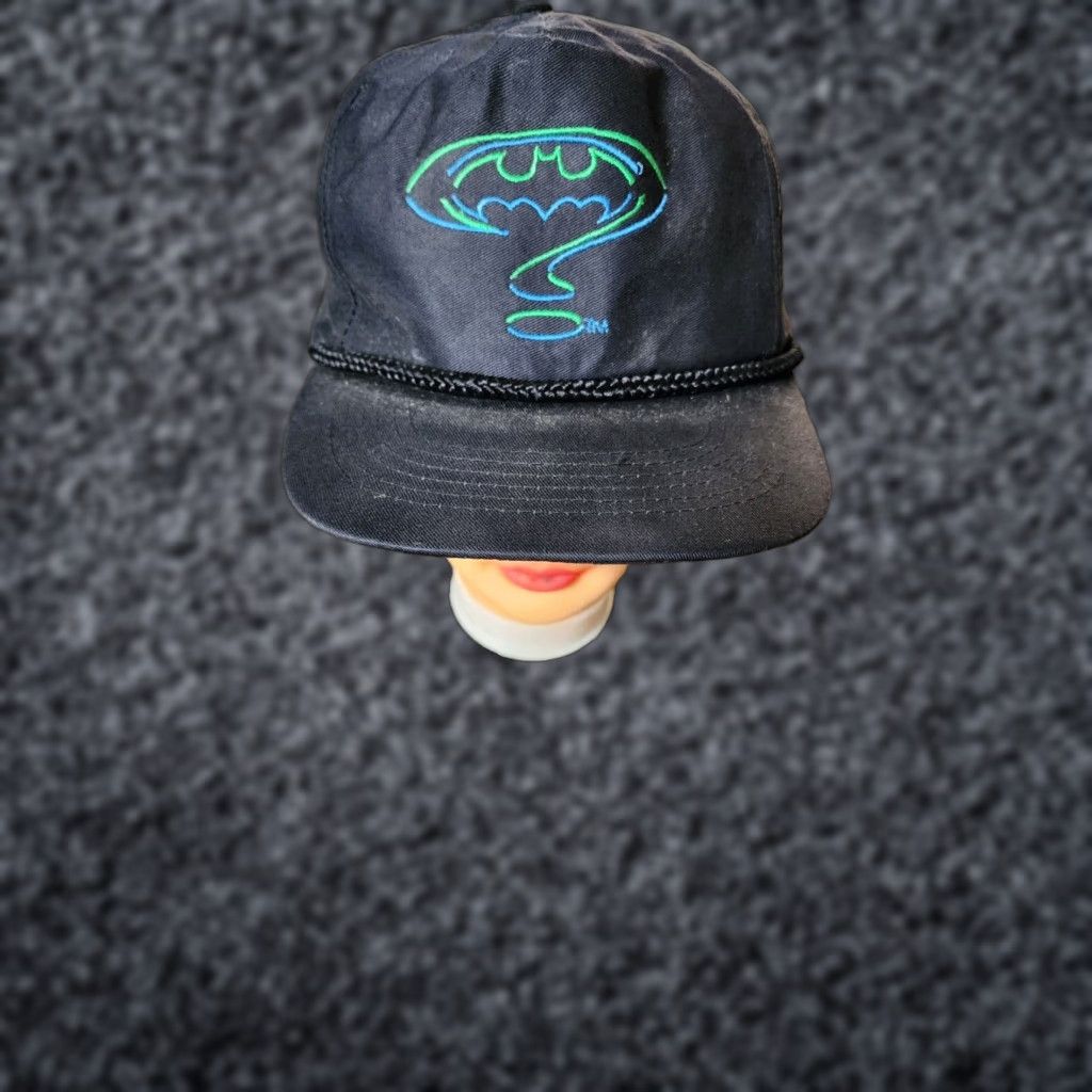DC Comics VINTAGE DC Comics Batman Forever Snapback Hat Cap Black One Size 90s Mens Size ONE SIZE - 1 Thumbnail