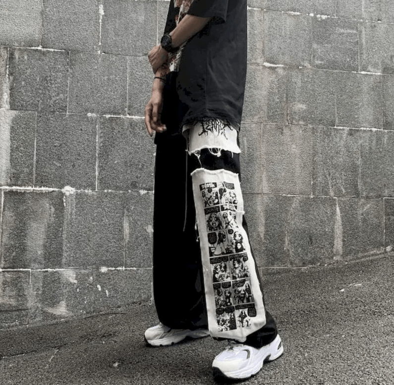 Japanese Brand Anime Patch Pants Size US 36 / EU 52 - 1 Thumbnail
