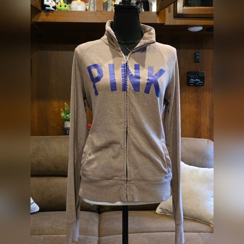 Pink × Victoria's Secret PINK Victoria's Secret Tan Jacket with Logo Size S / US 4 / IT 40 - 1 Thumbnail