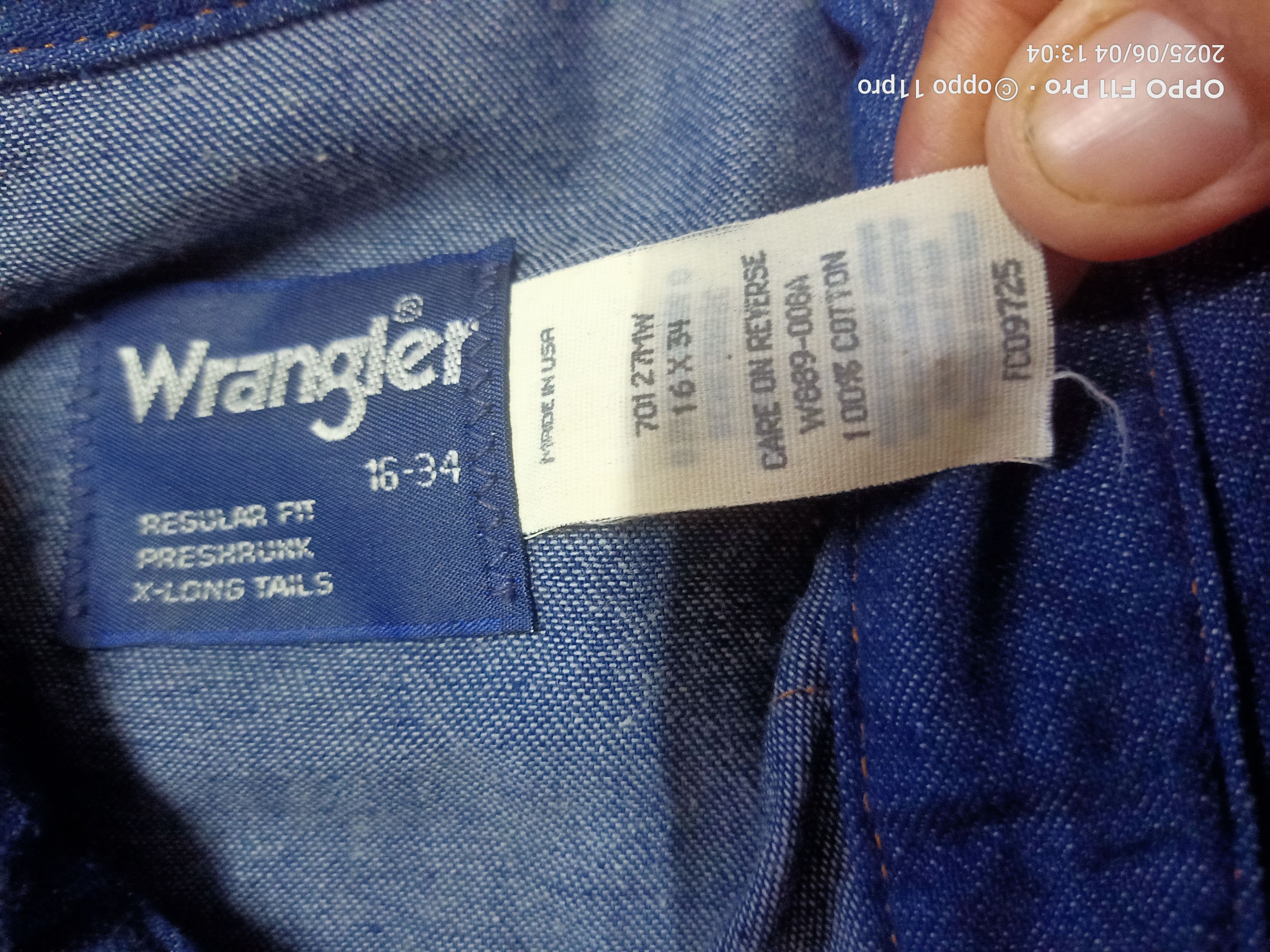 Vintage × Wrangler Wrangler 70a SnapButton Western Men Denim Size US M / EU 48-50 / 2 - 12 Thumbnail