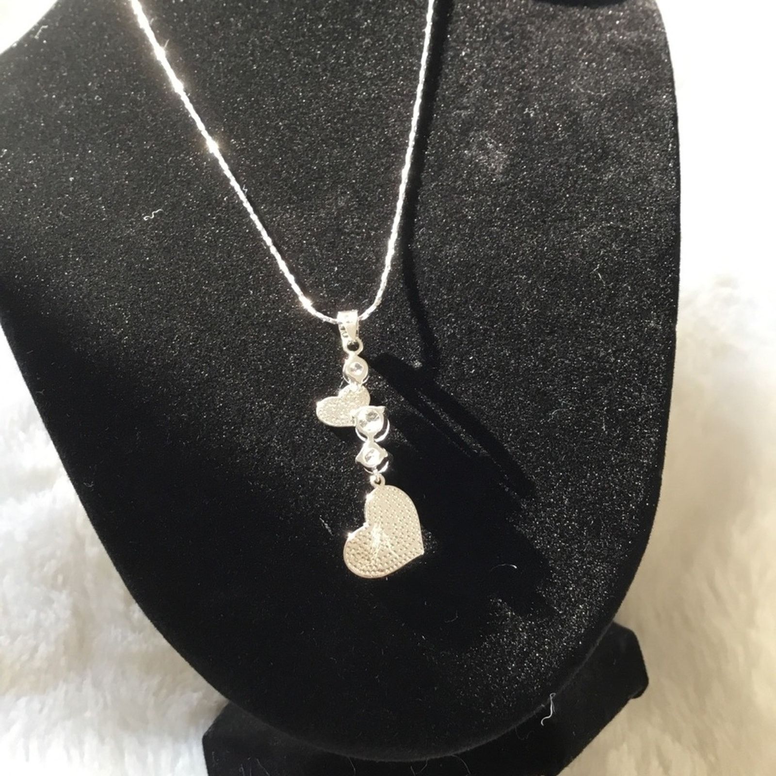Other Charm Heart with Crystals Necklace Size ONE SIZE - 3 Thumbnail