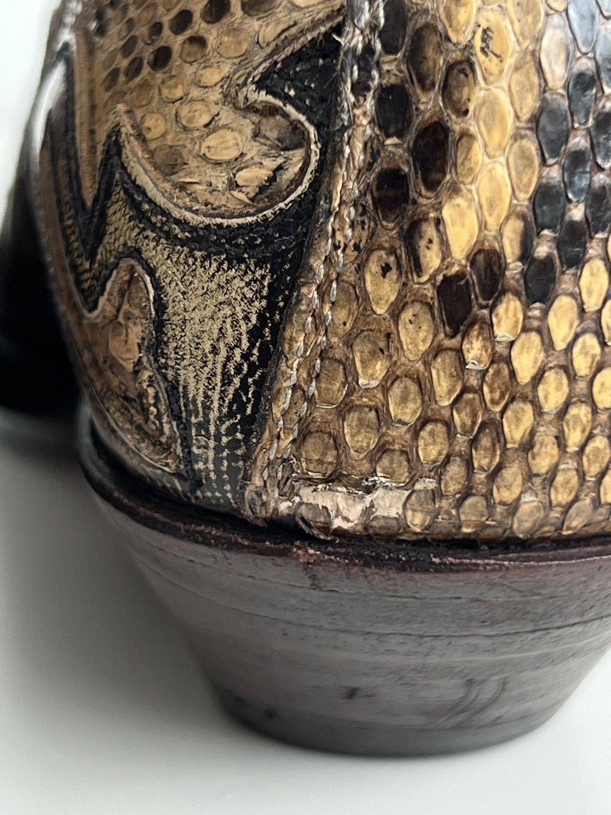 Sendra 🔥Sendra 4660 Genuine Python Snakeskin Leather Western Boots Size US 9.5 / EU 42-43 - 16 Thumbnail