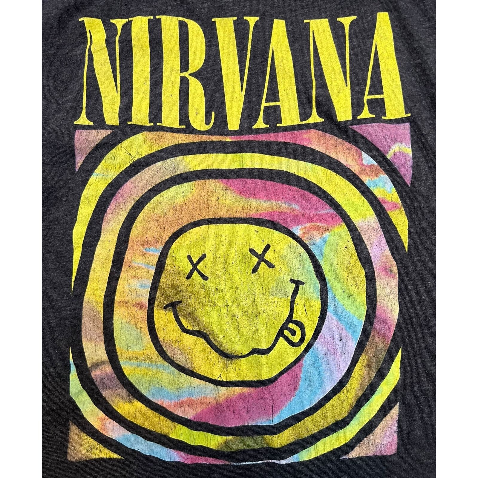 Nirvana Nirvana Gray T-Shirt Small - Smiley Face Psychedelic Tie-Dye Size US S / EU 44-46 / 1 - 3 Thumbnail