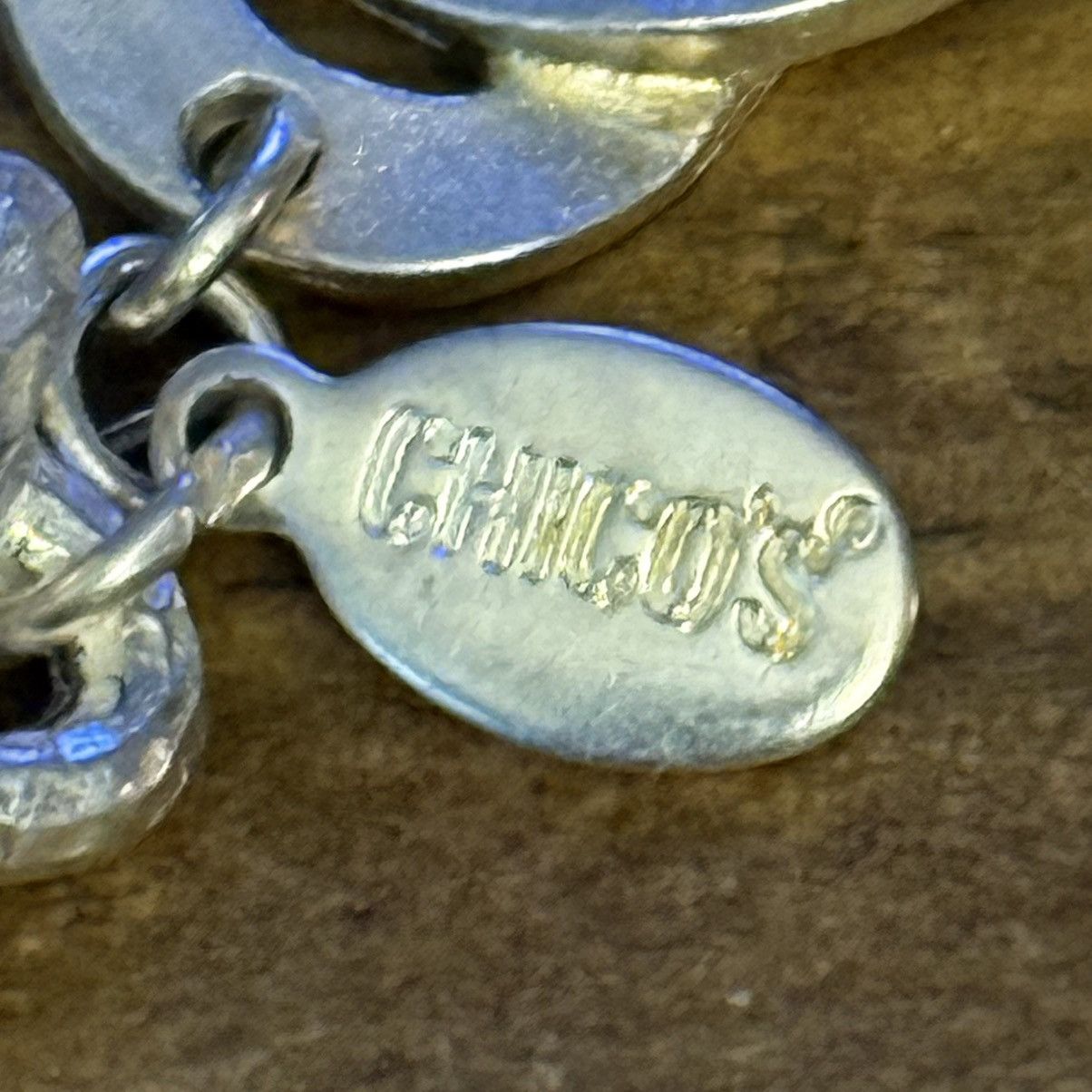 Chicos Chico’s silver tone hammered circle link bracelet Size ONE SIZE - 5 Thumbnail