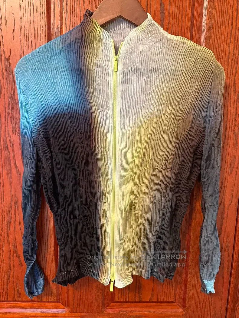 Issey Miyake Issey Miyake Willow Pattern Long Sleeve Zipper Coat Size S / US 4 / IT 40 - 1 Thumbnail