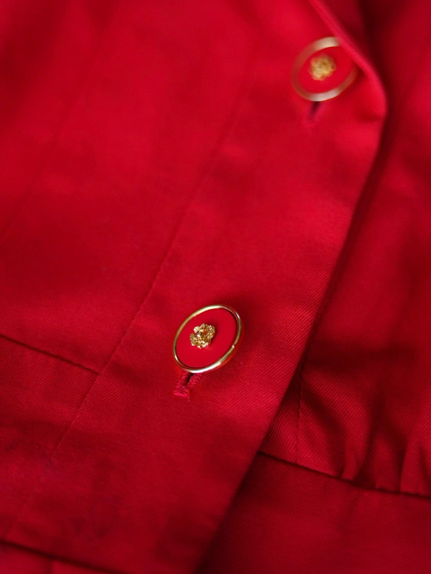 Chanel Chanel Vintage Red Cotton Suit Skirt Set Women S/M Size S / US 4 / IT 40 - 7 Thumbnail