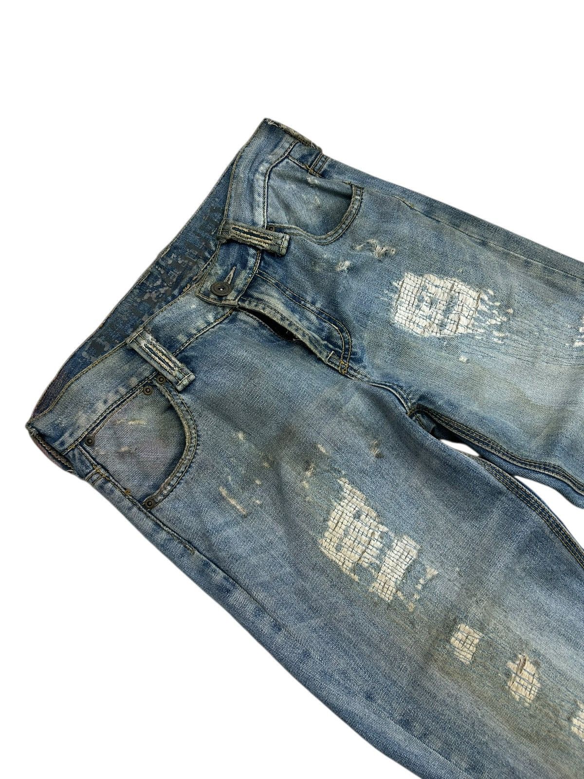 Le Grande Bleu (L.G.B.) Vintage Flare Redsquad Denim Uruboro Stitch Distressed Dirty Size US 30 / EU 46 - 9 Thumbnail