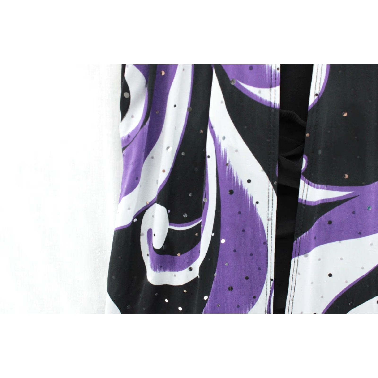 Vintage VINTAGE Solar Blouse Women XL Purple Sequin Sleeveless 80s 90s Bohemian City Classic Grunge Hip Hop Casual Party/Cocktail Workwear Womens Size XL / US 12-14 / IT 48-50 - 3 Thumbnail