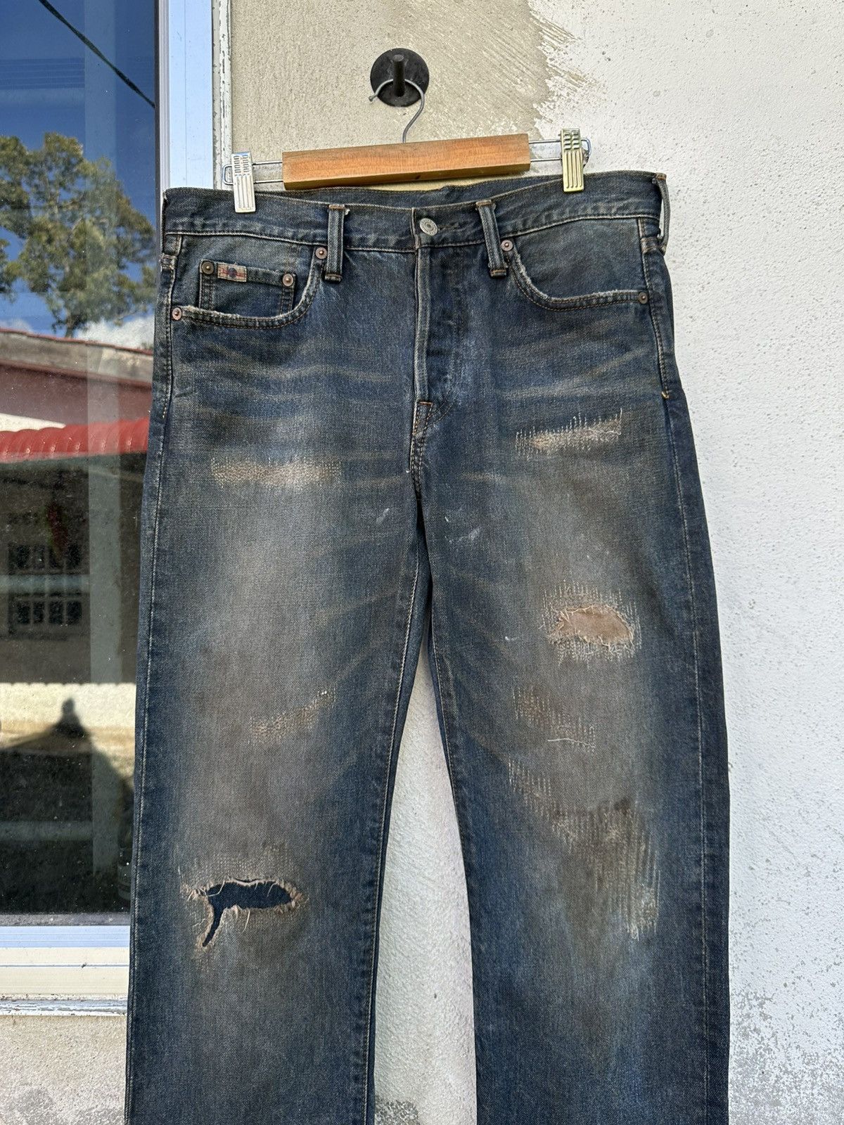 Studio D'Artisan Rare Vintage Studio D'artisan Rusty Distressed Denim Size US 32 / EU 48 - 3 Thumbnail