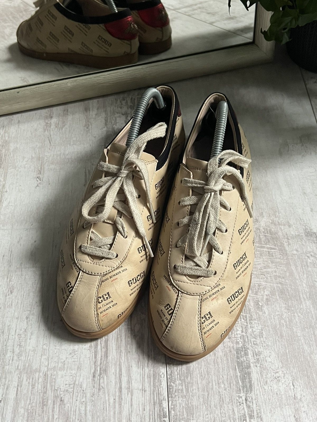 Gucci Gucci 2018 Falacer Low Top Calfskin Shoes Monogram Size US 8.5 / EU 41-42 - 3 Thumbnail