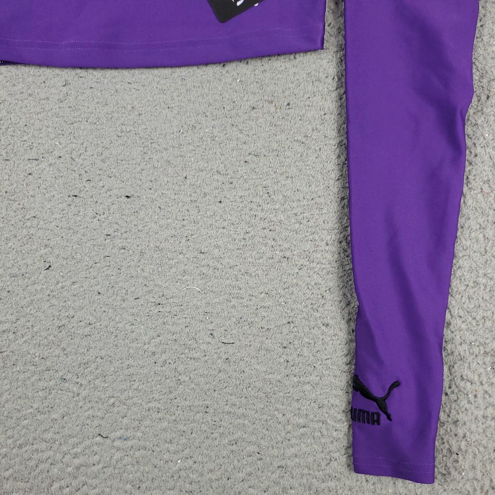 Puma Puma X Dua Lipa T Shirt XS Purple Crop Top Active Long Sleeve Womens Size XS / US 0-2 / IT 36-38 - 4 Thumbnail