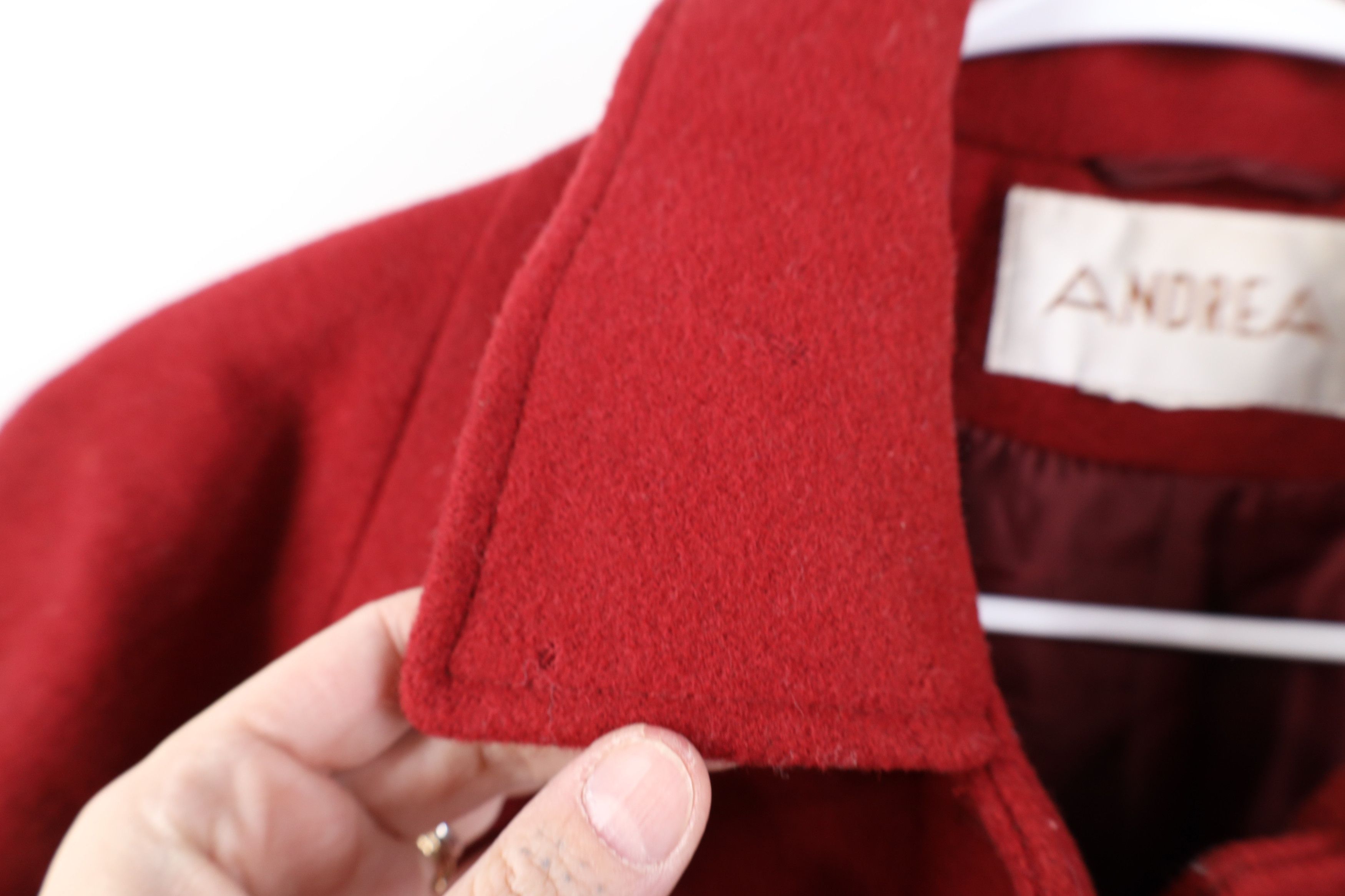 Vintage Vintage 90s Streetwear Wool Full Length Overcoat Jacket Red Size XXL / US 16-18 / IT 52-54 - 6 Thumbnail
