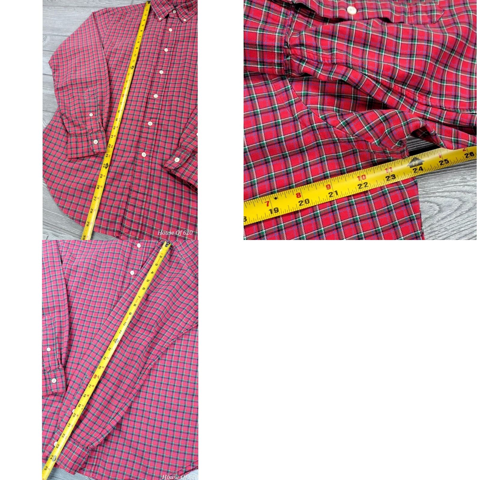 Polo Ralph Lauren Polo Ralph Lauren Colorful Red Plaid Brushed Cotton Button Up Shirt Mens M Size US M / EU 48-50 / 2 - 8 Thumbnail