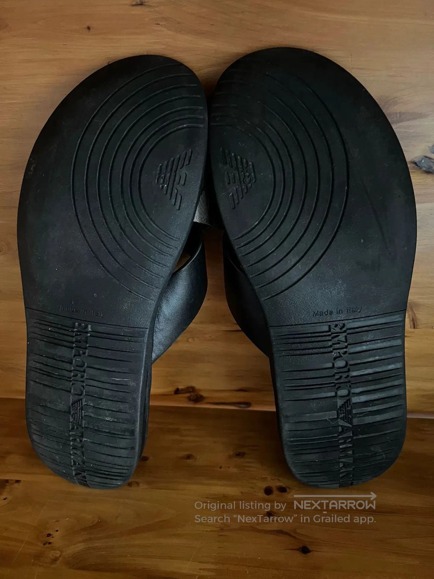 Emporio Armani Emporio Armani Leather Slippers. Size US 9 / EU 42 - 8 Thumbnail