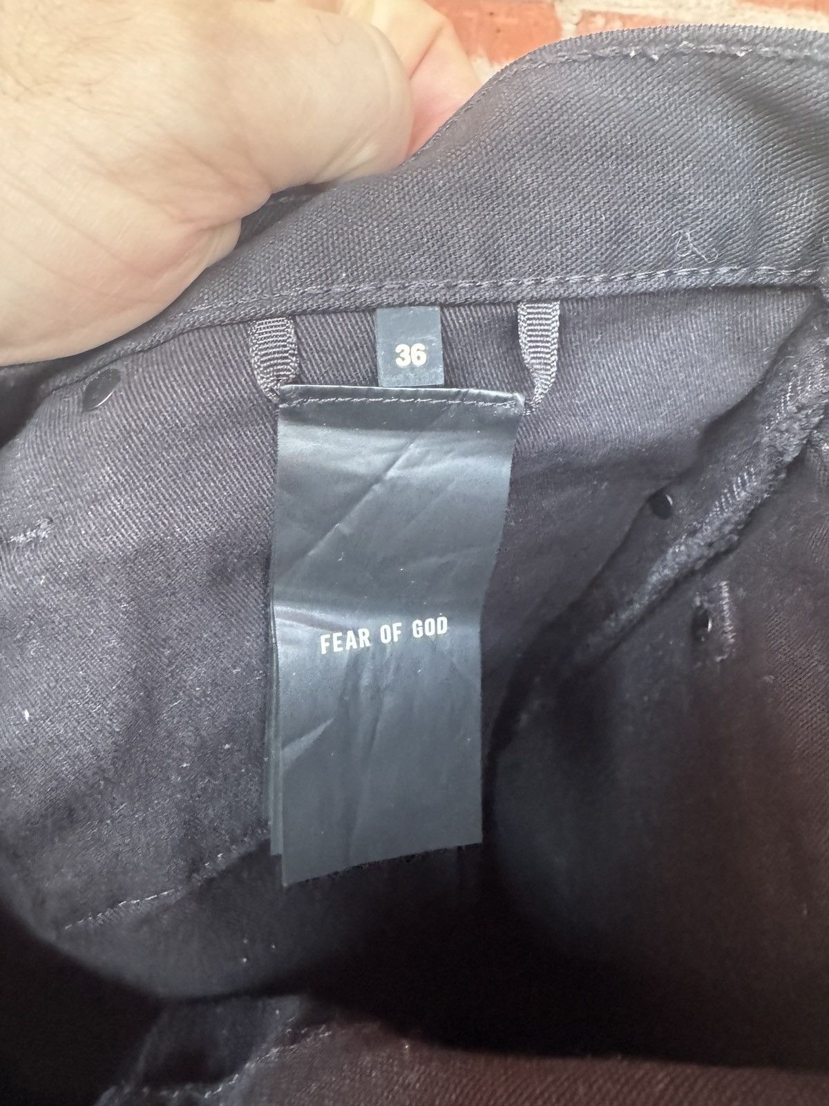 Fear of God Fear of god 6th collection black canvas denim pants Size US 36 / EU 52 - 8 Thumbnail