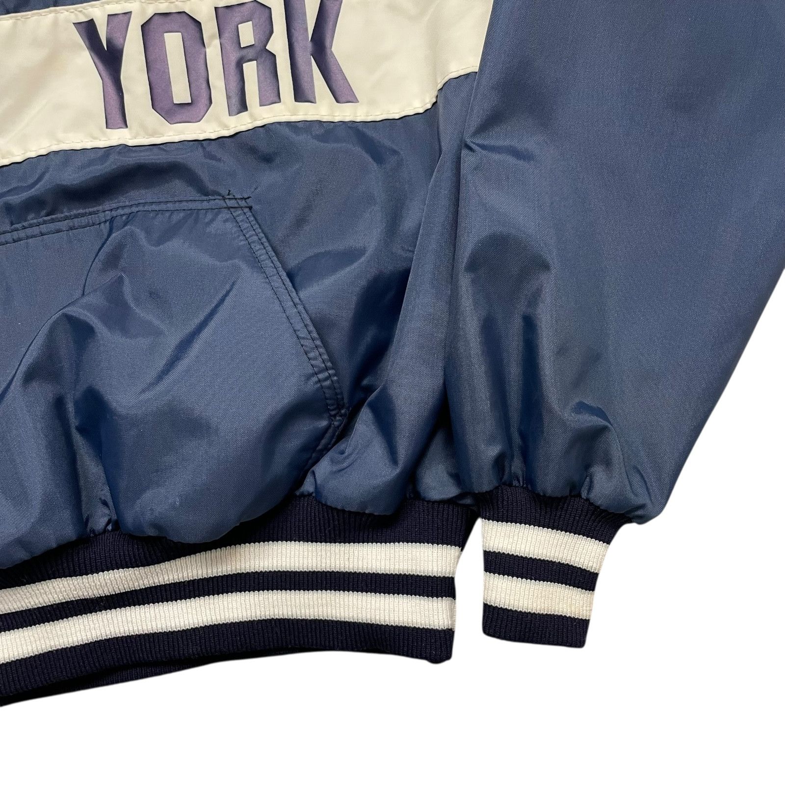 MLB VTG 80s 90s NEW YORK YANKEES DELONG PULLOVER JACKET L Size US L / EU 52-54 / 3 - 3 Thumbnail