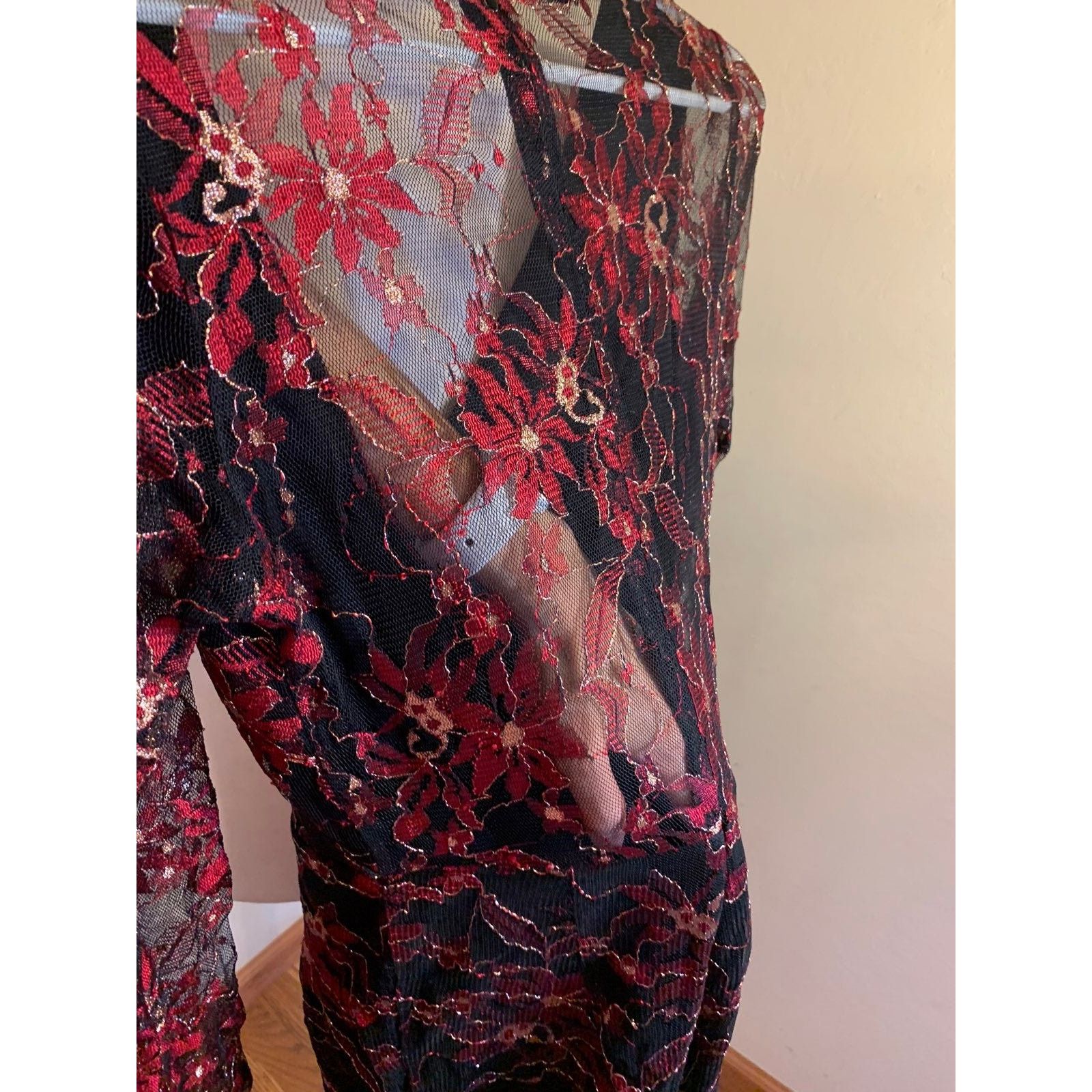Other Charlotte Russe Women Red Lace Jumpsuit Dress size S Size S / US 4 / IT 40 - 4 Thumbnail