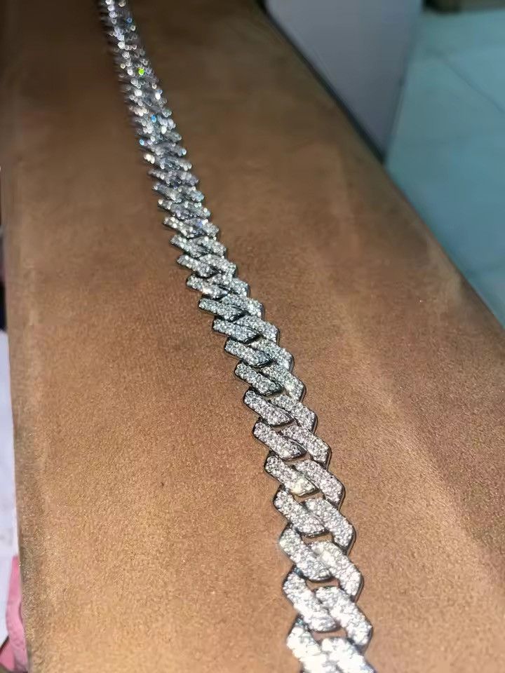 Jewelry Hip Hop Cuban 50 cmChain Iced Out Bling Rhinestone Necklace Size ONE SIZE - 5 Thumbnail