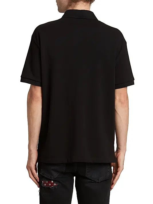 Amiri os11x0326 Ma Quad Cotton Polo Shirt in Black Size US M / EU 48-50 / 2 - 5 Thumbnail