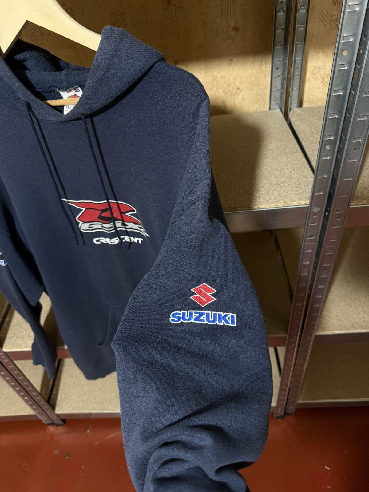 Vintage Vintage 2000’s Suzuki GSX Crescent Racing Moto Hoodie Size US XXL / EU 58 / 5 - 11 Thumbnail