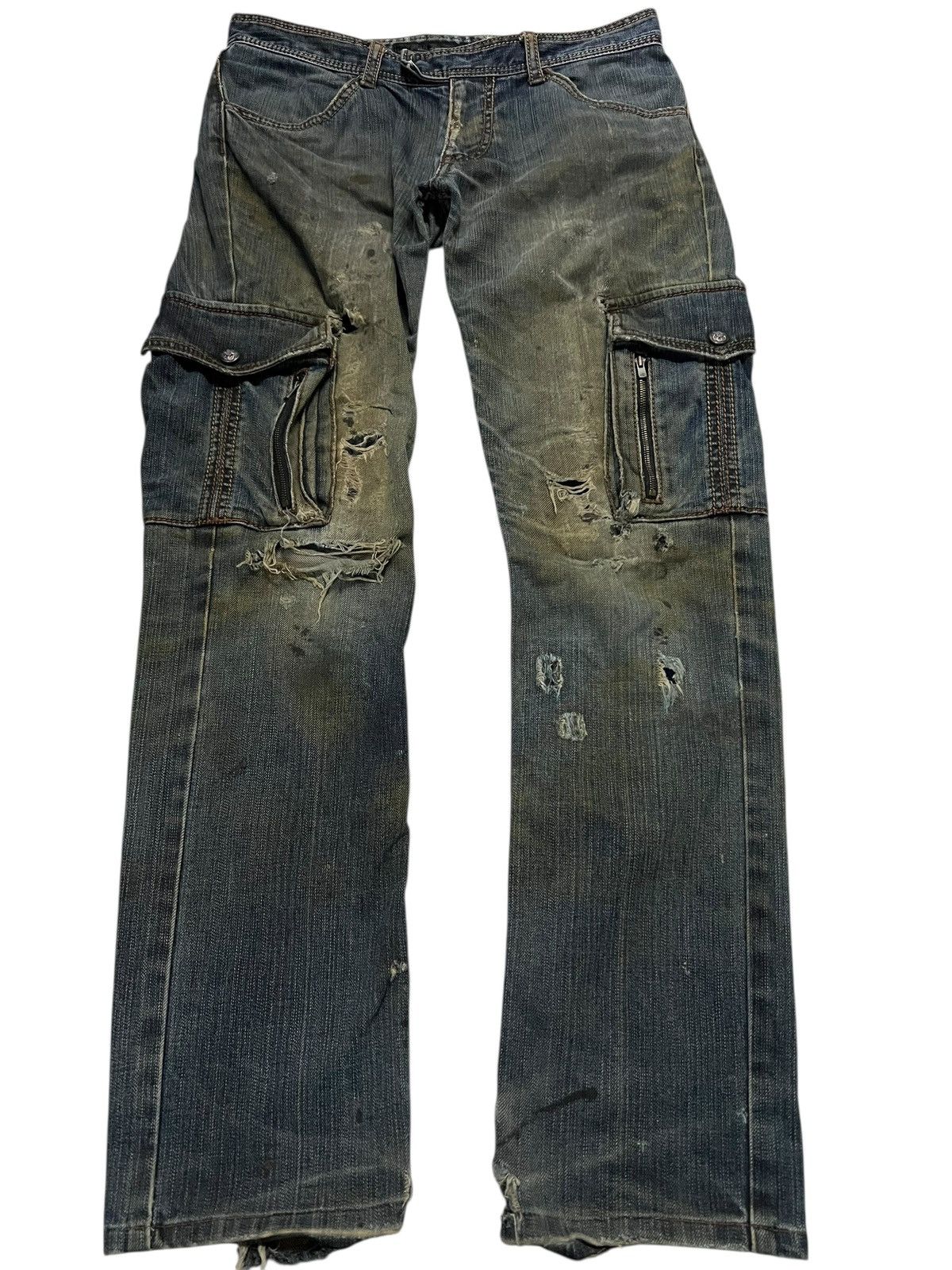 Japanese Brand × Schlussel SCHLUSSEL MULTIPOCKET RIPPED JEAN Size US 30 / EU 46 - 1 Thumbnail