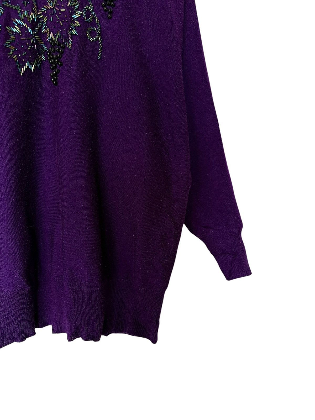The Unbranded Brand Vintage Unbranded Grape Knitwear Sweater Size XL / US 12-14 / IT 48-50 - 2 Thumbnail